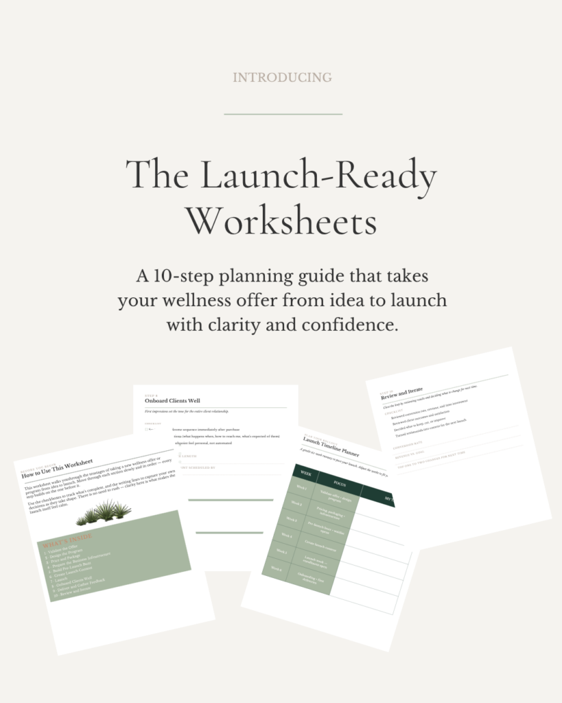 Launch Ready Worksheet